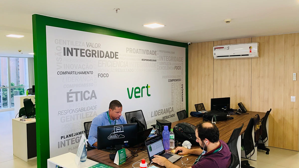 Peça de comunicação interna da Vert Tecnologia